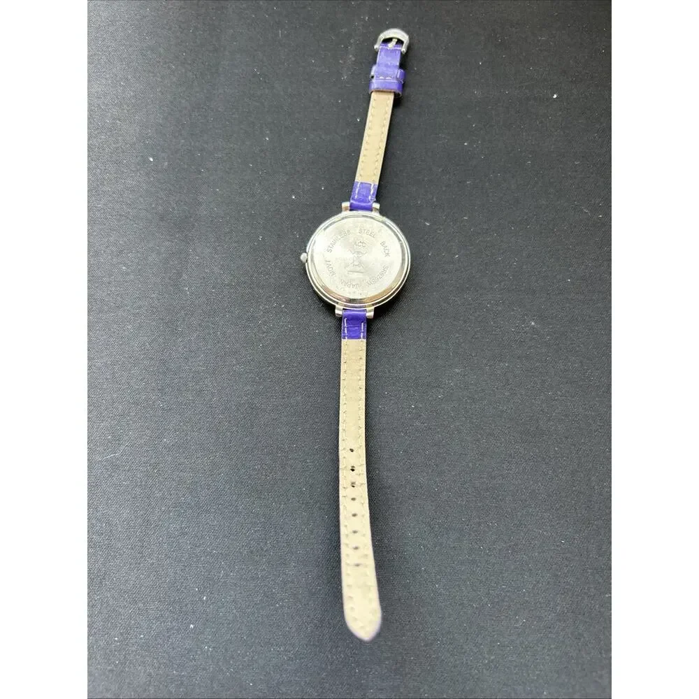 Silver Tone Purple Dial And Band Women’s Quartz Watch